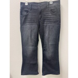 Hudson Collin Midrise Bootcut Crop Jeans Black Wash‎ Size 31 Denim Pants